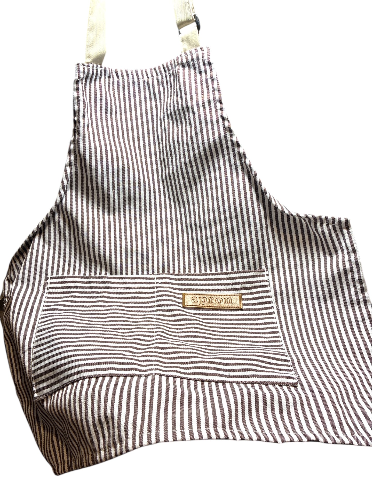 Kids Apron Adjustable Cotton Toddler Cooking Stripe Chef Apron with 2 Pockets for Children Baking