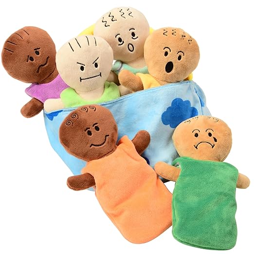Constructive Playthings 6-Piece Expression Plush Baby Dolls Set