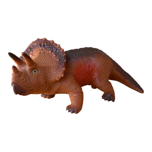13" rubber triceratops